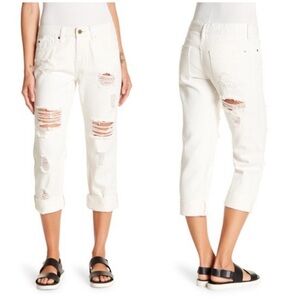 NWT Pistola x Revolve White Distressed Boyfriend baggy jeans size 31